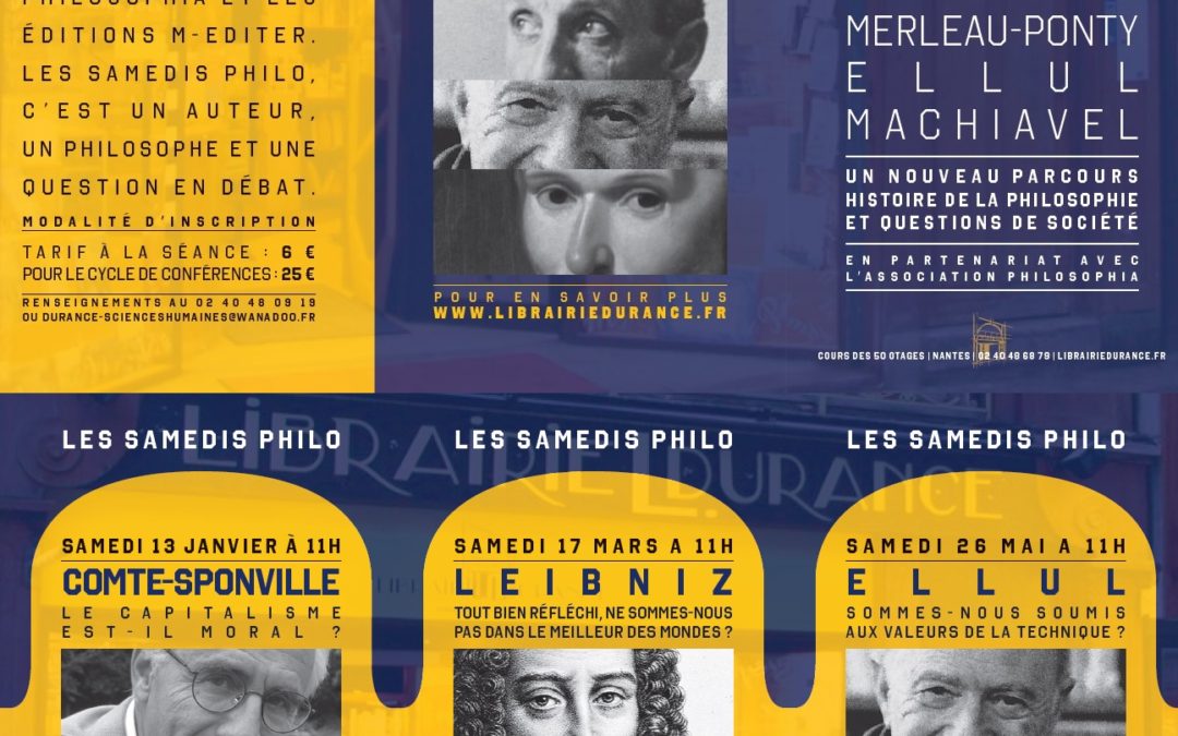 Les « Samedis Philo » de la Libraire Durance de Nantes
