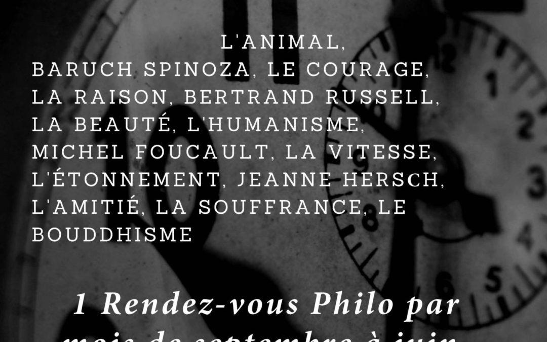 Programme 2018-2019 des Rendez-vous Philo de la Librairie L’Odyssée